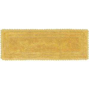 Better Trends Lilly Crochet Yellow Large Bath Mat & Long Bath Rugs, 100% Cotton & Reversible Bath Runner Rug, Absorbent Shower Rugs for Bathroom, Washable Bath Rugs - 20 x 60 Runner Rug (1'8" x 5' (1 Piece))