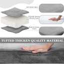 Wenqik Bench Cushions 42x16x4 Inch Window Seat Cushions for Indoor Furniture Velvet Kitchen Dining Bay Seat Tufted Porch Swing Thicken Bench Pad Memory Foam(Gray)
