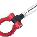 Dewhel Front Bumper Eye Towing Tow Hook Bolt on No Drill Relocator Hole for Mercedes W204 C-Class W212 E-Class C117 CLA-Class W221 S-Class W166 ML X204 GLK (Red)