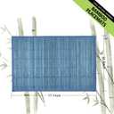 ANDSTAR Bamboo Placemats Set of 8 Non-Slip Waterproof - 12x18 Inch Reusable Table Mats for Kitchen Dining, Eco-Friendly Thick Heat Resistant Dishwasher Safe Home Decor (Green)