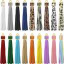 18Pcs 4" Tassels for Key Chains Jewelry Making Supplies Tassels for Keys Faux Leather Tassel for Keychains Tassel Charms Silver Cap for DIY Crafts (18 Assorted Color)