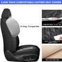 Seat Covers,Car Seat Covers Full Set, Car Seat Covers Front Seats Back Seat Cover,Faux Leather Seat Covers for Cars, Black Car Seat Cover, Waterproof, Non-Slip Car seat Cover, 5Seaters.