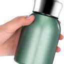 Mifoci 10oz Mini Water Bottles Stainless Steel Slim Insulated Thermal for Hot Cold Drink Thermal Small Vacuum Portable Water Bottle for Women Gifts Travel Camping Hiking(Matte Green,1 Pcs)