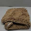 OLANLY Toilet Rugs U-Shaped 24x20, Extra Soft Absorbent Chenille Contour Bathroom Rugs for Toilet, Dry Quickly, Machine Washable, Non-Slip Bath Mat, Tan