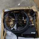 Drive Medical SSP118FA-SF Silver Sport 1 Folding Transport Wheelchair with Full Arms and Removable Swing-Away Footrest, Black