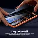 Oterkin 2 Pack Privacy Screen Protector for iPhone 17 Pro Max 6.9'' Tempered Glass Private Saver Anti-Spy Eye Protection Full Coverage Anti-Scratch Case Friendly