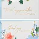 Hallmark Funeral Thank You Cards Assortment, Gold Foil Flowers (50 Thank You for Your Sympathy Cards with Envelopes)