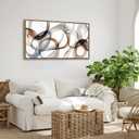Framed Canvas Wall Art - Large Abstract art prints for Home & Office Decor - Brown Modern, Minimalist Wall Art Decor for Living Room, Bedroom Farmhouse Wall Decor Wood Frame 2040IN