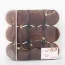 Senjie 18pcs Velvet Ornaments Balls for Christmas Tree, Brown 3.15 inch Shatterproof Flocked Christmas Ornaments Sets Decor for Xmas 2025