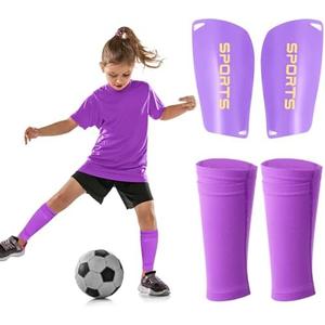 Syhood Soccer Shin Guards for Kids Youth Teens Adults Shin Pads and Sock Sleeves for 3-15 Years Old Children Boys Girls Protection Gear EVA Cushion Protection for Soccer Football Game
