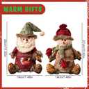 Christmas Gift Bags with Zipper 3PC Adorable Reusable Fabric Gift Bags for Christmas Party Favors Holiday Decor Candy Apples Storage Eco-Friendly Gift Packaging