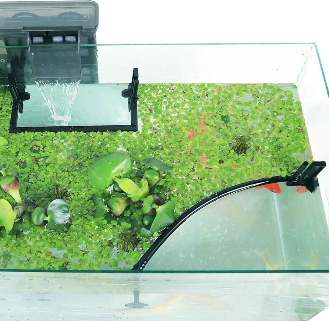 Aquarium Floating Plant Corral, Intercepting Floating Plants from Filters and Heaters, Adjustable Height with Water Level, Can Be Used to Framed and Frameless Aquariums. (Combo Pack).