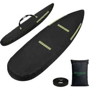 10-12 FT Kayak Cover, Made of 600D Oxford Fabric with a Cotton Lining. Features a Full-Coverage Design, Complete with Zippers and Fluorescent Straps.Suitable for Both Indoor and Outdoor Storage