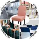 JQinHome Terra Cotta Chair Covers for Dining Room Set of 4, High Stretch Removable Washable Parsons Chair Slipcover for Home Party Hotel Wedding Ceremony (4PCS,Terra Cotta)