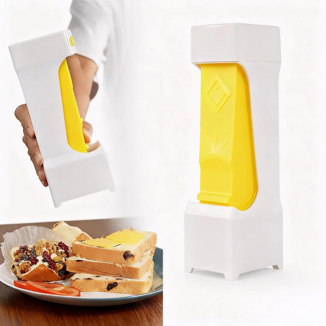 Butter Cutter, Butter Cutter Slicer Single Stick, One Click Operation with Stainless Steel Blade, Portable Butter Slicer Cutter & Storage Case, Cheese Splitter for Bread, Cookies & Daily Breakfast