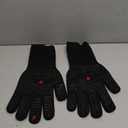 Long Heat Resistant BBQ Gloves - 1472F Heat Proof Internal Cotton Lining, Non-Slip Silicone Grilling Gloves for Meat Handling, Barbeque, Cooking, XL Oven Gloves with Long Sleeve