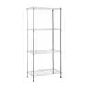 MZG 23.6-in W x 13.8-in D x 53.2-in H 4 -Tier Heavy Duty Chrome Metal Wire Utility Shelving Unit