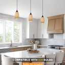 ANYLOVE Vintage Art Brown Pendant Lighting,1-Pack Hand Glass Hanging Light Fixture,Adjustable Cord for Kitchen,Hallway,Dining Room