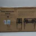 Gas One Propane Double Burner Two Burner Camp Stove Outdoor High Pressure Propane 2 Burner Adjustable PSI Regulator and 4ft Hose With Removable Legs