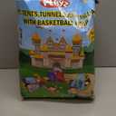 Playz 5pc Kids' Play Tents & Tunnels - Ball Pit for Toddlers, Basketball Hoop, Crawling Tubes, Pop-Up Playhouses, Baby Obstacle Course for Indoor or Outdoor Use (Blue, Yellow, Red)