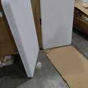 HAISIWLKJ Folding Table 8 FT Camping Table Portable Heavy Duty Plastic Rectangular Outdoor Dining Table Steel Legs Fold-in-Half with Carrying Handle for Indoor,Picnic,Party,Wedding,Events(White)