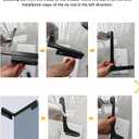Shower Glass Support Bar, Both Sides Available, Frameless Bathroom Glass Clamp L Shape Panel Bracket, No Drill，Fixed Shower Panel to Wall (BRUSE Gold)