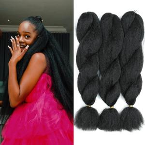 Crochet Vixen Bundles 22 inch Kinky Straight Crochet Hair for Black Women 3 Packs Premium Synthetic Fibers Crochet Braids (1B)