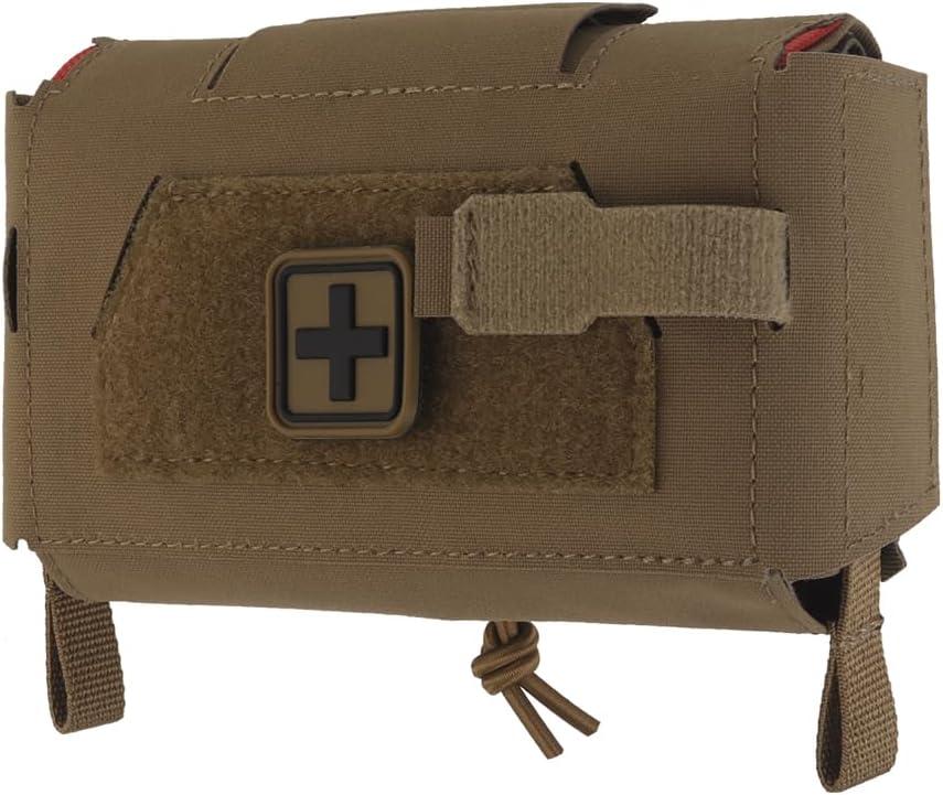 Compact MOLLE Trauma Pouch Quick Release IFAK Medical Pouch for Tactical Airsoft Combat Belt Vest Carrier
