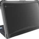 Brenthaven EXO Custom Case Dell Chromebook 3110/3100 11.6 inch |2-in-1| - Drop Tested Protection, Low Rubberized Feet, Seamless Asset Tagging, Snap in Installation for School or Work - Black