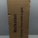 Melkelen Ceiling Fans with Lights and Remote,56in Ceiling Fan with 5-Blades,Quiet Reversible DC Motor,6 Speed, Dimmable LED Light, White Ceiling Fan for Bedroom/Living Room/Kitchen/Patio