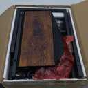 Rustic Brown Industrial Nightstand Set of 2, Bedside Table with 2 Fabric Drawers, 3-Tier Storage, LED Light, Charging Station, 11.38''D * 15.38''W* 24.75''H