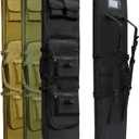 Rifle Bag, Tactical Long Rifle Backpack, Portable Shotgun Case for Firearm Storage and Transportation, Suitable for Outdoor Hunting Shooting (46in, Black)