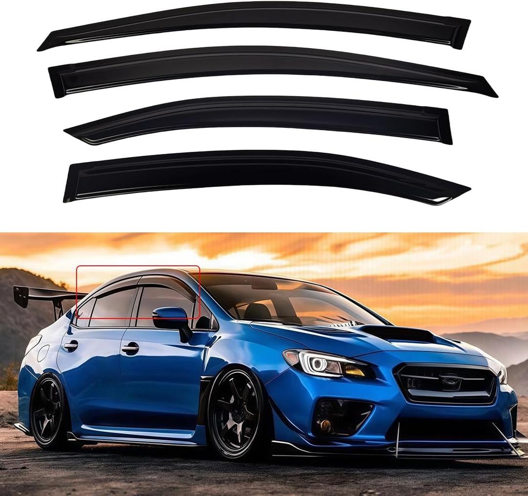 Window Visors for 2022-2025 Subaru WRXRain Guards Sun Shields Window DeflectorTape-On Style, Pack of 4