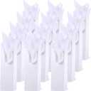 Zonon 12 Pcs Wine Gift Bag with Handles and Tissue Paper 4 x 3.5 x 14 Inch Wine Bottle Gift Bags for Wedding Graduation Party Mother's Day Birthday Bridal Shower Holiday Party(White)