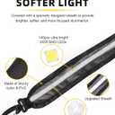 4FT 12V Led Light Strip Waterproof IP67, Dimmable Camping Awning Lights with 140 SMD 2835 LED Chips, Multi-Functional Use for RV, Car Tent, Camping, White/Warm White/Amber
