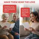 Recordable Greeting Card 2-Pack Voice Recording Card with 60-Second Custom Message, 2 Cards, Envelopes & Sticker Sheets Recordable Birthday Card & Voice Recording Gift for Valentines Day, Wedding