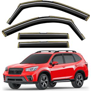 in-Channel Window Rain Guards Fit for Subaru Forester 2019 2020 2021 2022 2023 2024 Extra Durable Window Visors Window Deflectors Vent Visors Vent Shades Car Accessories-4 pcs 2-Q17