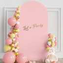 Wokceer 6.6FT Wedding Arch Cover Spandex Fitted Wedding Arch Stand Covers Round Top Blushing Pink Chiara Arch Cover for Birthday Party Ceremony Banquet Decoration