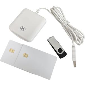 USB ACR38_I1 CAC PC/SC Contact Smart Chip IC Card Reader Writer Support ISO7816 A B C Memory Cards with 2PCS SLE4442 Chip Card, 1PCS SDK Kit (Install Driver Required) by XCRFID