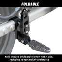CHANGCHENG Motorcycle Rear Passenger Foot Pegs CNC Aluminum Alloy-Second Generation Foot Pedal Bracket Rest Footpeg for CT125 Trail 125 Hunter Cub Black