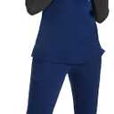 Healing Hands Mackenzie Women's Underscrub, Long Sleeve Tee with Thumbholes, Modern Fit Undershirt- 5051 (Black, XXXL)