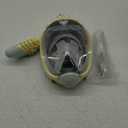 Greatever Snorkeling Gear for KidsIdeal Gifts of Kids Snorkel MaskFull Face Snorkel Mask Kids with Camera MountSafe Breathing for Enchanting Travel (A8-Grayish yellow)