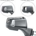 Replacement Passenger Right Side Door Mirror Power Heated Glass Chrome and Textured Back Cover Auxiliary Light Puddle Light with BLIS and Temperature Sensor for GMC Sierra1500 from 2019 to 2025