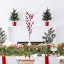 Pine Garland Christmas Decoration Clearance, 6ft Christmas Greenery Garlands Realistic Cypress Leaves Cedar Garland for Holiday Mantel Fireplace Table Centerpiece Decor