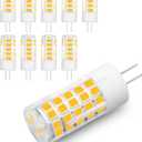 G4 120V LED Bulb Dimmable, G4 Bi-Pin Base Light Bulbs 120V 5W Warm White 3000k Equivalent to 40W Halogen for Under-Cabinet Ceiling Table Puck Lights, 10 Pack