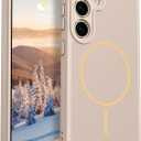 Rayboen for Magnetic Samsung Galaxy S24 Plus Case, [Compatible with Magsafe][Full Camera Protection] Silicone Shockproof Skin-Feel Durable Slim Fit Cover for S24+ Plus, Matte Khaki