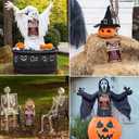 2 x Halloween Decorations Metal Tin Sign for Outdoor Yard, Garage Wall, Rustic Vintage No Trespassing We're Tired of Hiding The Bodies, 7.8x11.8in