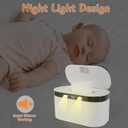 Baby Wipe Warmer, Wet Wipe Warmer 5 Modes of Temperature Heating Control Dual Heat for Baby's Comfort Large Capacity Wipes Dispenser Diaper Wipe Warmer with Night Light