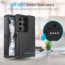 ZEROLEMON Battery Case for Galaxy S24 Ultra 10000mAh, 18W Fast Phone Charging Power to Galaxy S24 Ultra, ZeroShock Extended Charger Case Cover for The S24 Ultra - Black