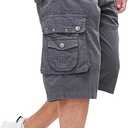 BEST SOUTH Men's Capri Long Twill Cargo Shorts Below Knee 13 Inches Cotton Relaxed Fit Casual Multi-Pocket  Size 50 